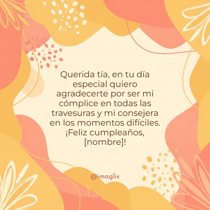 Frases de feliz cumpleaños para una tía - 1