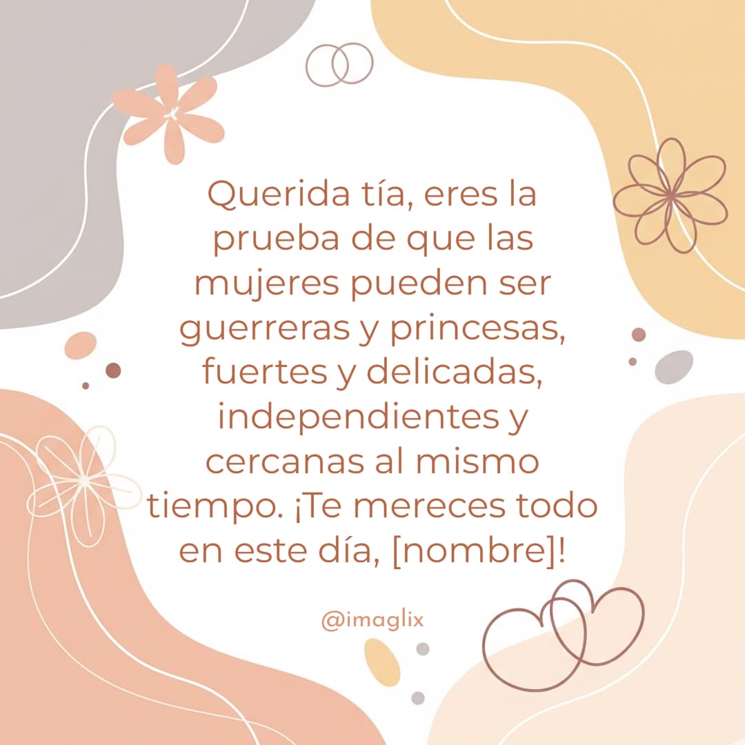 Feliz día de la mujer para una tía - 3