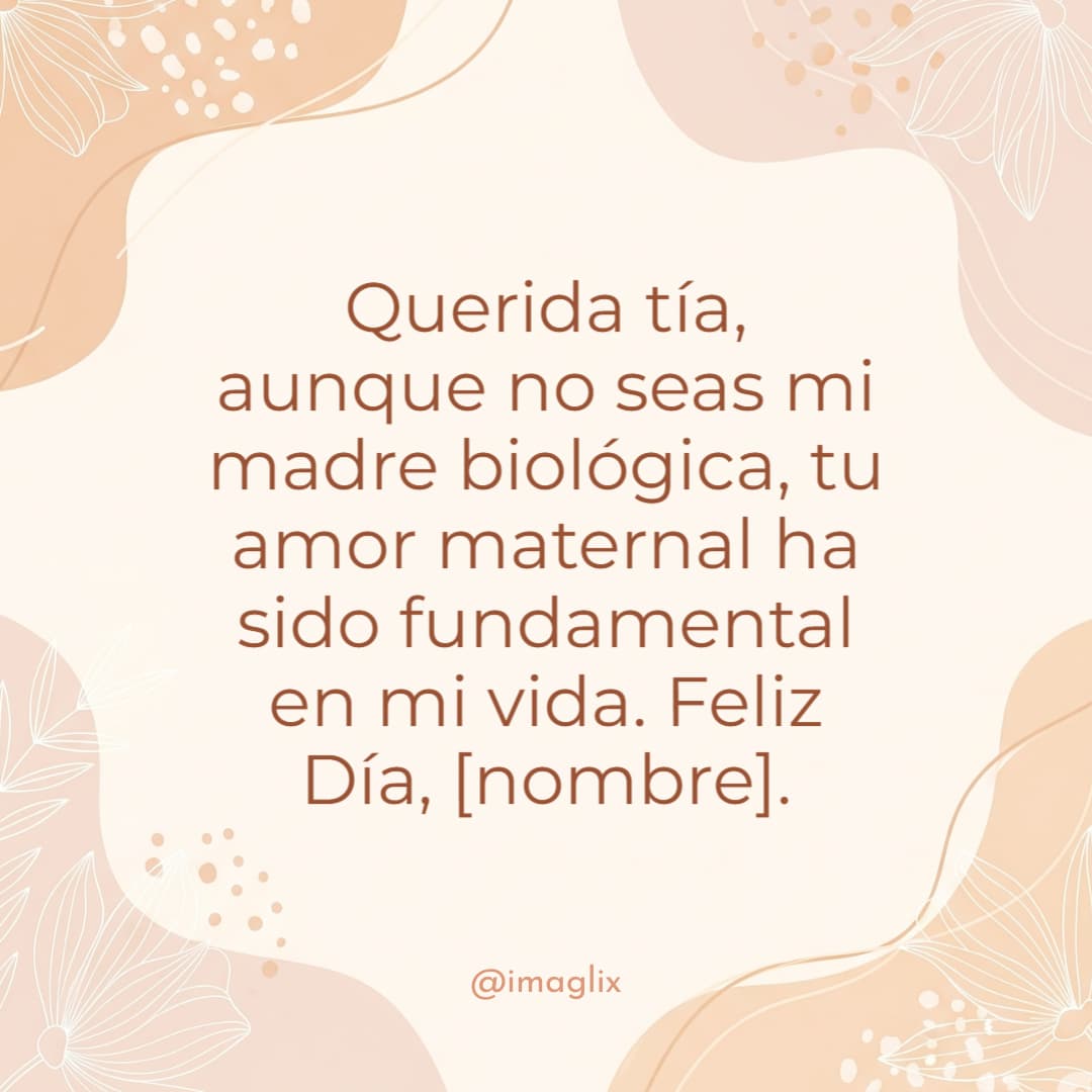 Feliz día de la madre para una tía - 1