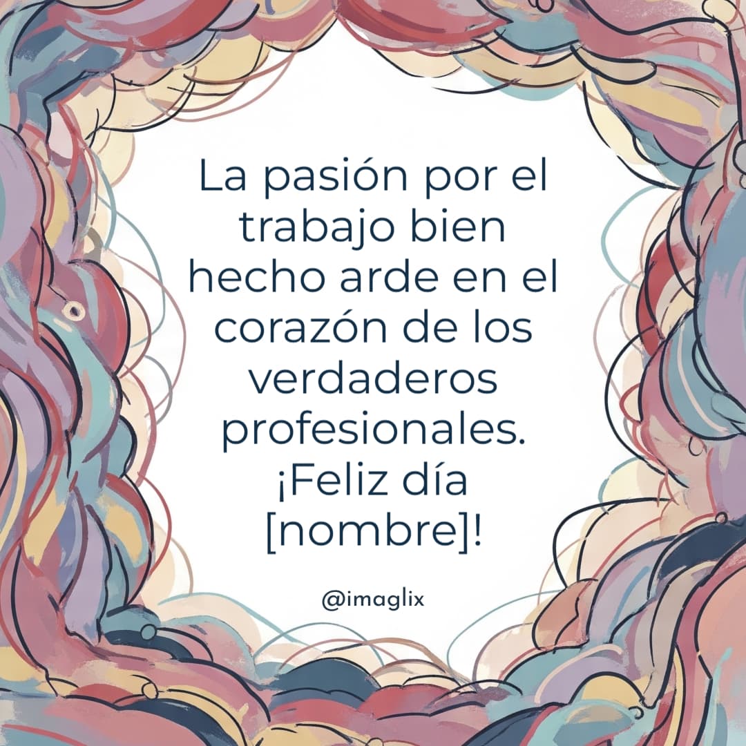 Frases​ para el Feliz día del trabajador: La pasión por el trabajo bien hecho arde en el corazón de los verdaderos profesionales. ¡Feliz día NOMBRE!