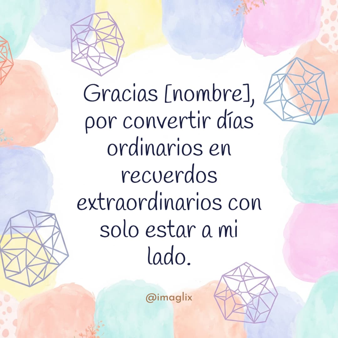 Frases feliz primer mes de novios: Gracias NOMBRE, por convertir días ordinarios en recuerdos extraordinarios con solo estar a mi lado.
